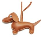 Llavero Eco Cuero Perro Dachshund Salchicha Charm Marrón - Imagen 12