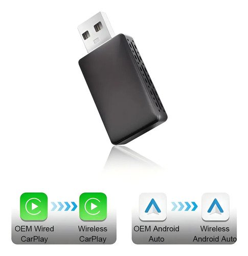 Adaptador Inalámbrico 2 N 1 Carplay Y Android Auto Bluetooth