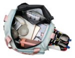 Bolso De Viaje Impermeable Con Compartimento Para Calzado Rosa Claro - Imagen 4