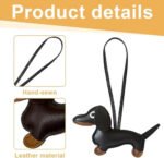 Llavero Eco Cuero Perro Dachshund Salchicha Charm Negro - Imagen 6