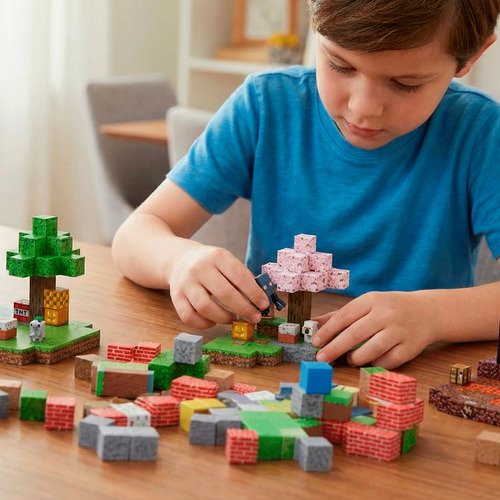 Kit De 100 Bloques Magnéticos De Ensamblaje, Juguete Educativo Para Construcción, Tipo Minecraft, 100 Piezas, Creativo Para Niños