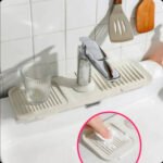 Escurridor De Silicona Premium Anti Salpicaduras Para Pileta Gris - Imagen 5