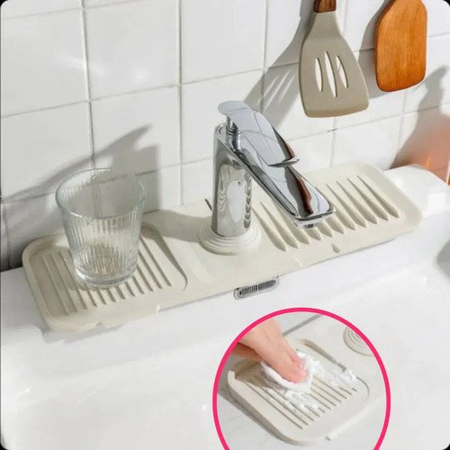 Escurridor De Silicona Premium Anti Salpicaduras Para Pileta Gris - Imagen 5