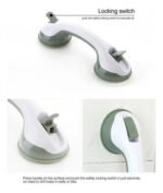 Agarradera Seguridad Baño Ventosa Ducha Bañera Pared Firme Blanco - Imagen 4