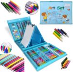 Set Kit Arte Dibujo Y Pinturas 208 Piezas Valija Maletin Infantil Colores Para Colorear Lapices Marcadores Crayolas Acuarela - Imagen 9