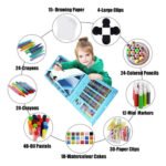 Set Kit Arte Dibujo Y Pinturas 208 Piezas Valija Maletin Infantil Colores Para Colorear Lapices Marcadores Crayolas Acuarela - Imagen 7