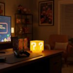 Mario Bros Luz Signo Lampara Veladora Mario Galaxy Blanco Cálida - Imagen 5