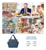 Lonchera Térmica Grande Vianda Conservadora Para Comida Azul Marino - Imagen 4