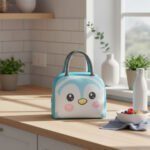 Lunchera Lonchera Infantil Térmica Con Asas Animales Diseño Celeste - Imagen 2