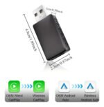 Adaptador Inalámbrico 2 N 1 Carplay Y Android Auto Bluetooth - Imagen 2