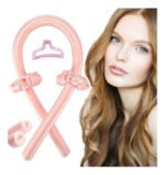 Buclera Mágica Vincha Sin Calor Rizador De Seda Rulos Suaves Rosa - Imagen 3