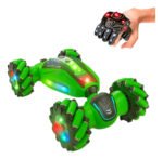 Auto Acrobático Control Por Gestos 4x4 Sonido Humo Luces Verde Lima - Imagen 2
