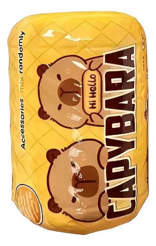 Capsula Sorpresa Capibara C Muñeco Y 3 Cartas Coleccionables