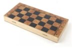 Ajedrez De Madera Grande 3 En 1 Juego Dama Backgammon 48cm - Imagen 3