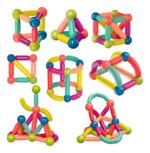 Juego De Bloques Magnéticos 130 Piezas Imantado Construccion 130 - Imagen 3