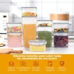 Juego De 7 Recipientes Frascos Herméticos Cocina Apilables Transparente - Imagen 6