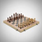 Ajedrez De Madera Grande 3 En 1 Juego Dama Backgammon 48cm - Imagen 6