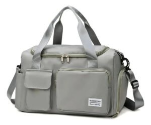Bolso De Viaje Impermeable Con Compartimento Para Calzado Gris