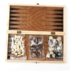 Ajedrez De Madera Grande 3 En 1 Juego Dama Backgammon 48cm - Imagen 4