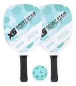 Set De Paletas De Pickleball Raqueta Con Pelota Y Bolsa Pack Agua - Imagen 2