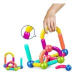 Juego 64 Piezas Bloques Magneticos Construccion Didáctico 64 - Imagen 3