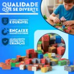 Kit De 100 Bloques Magnéticos De Ensamblaje, Juguete Educativo Para Construcción, Tipo Minecraft, 100 Piezas, Creativo Para Niños - Imagen 3