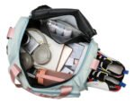 Bolso De Viaje Impermeable Con Compartimento Para Calzado Gris - Imagen 3