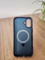 Funda Jd Case Premium Con Anillo Soporte Para iPhone 16 Plus Azul Marino Transparente En El Cuerpo Con Tono Gris - Imagen 2