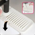 Escurridor De Silicona Premium Anti Salpicaduras Para Pileta Gris - Imagen 6
