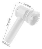 Cepillo Giratorio Limpieza Inalámbrico Baño Hongos 5 En 1 Blanco - Imagen 6
