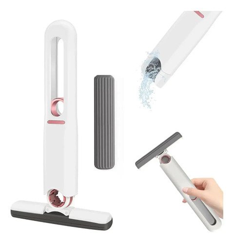 Limpiador Mopa Con Esponja Trapeador Multifuncional Limpieza Blanco
