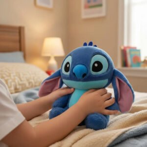 Peluche Suave Stitch 30cm Kawaii Viral Azul Acero