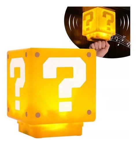 Mario Bros Luz Signo Lampara Veladora Mario Galaxy Blanco Cálida