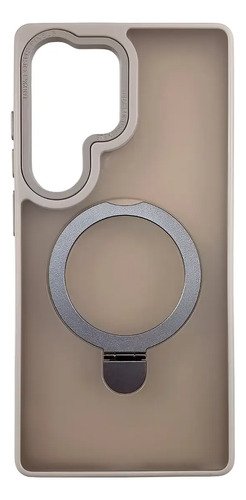 Protector Funda Para Samsung S25 Ultra Resistente Con Anillo Gris