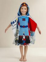 Toalla Poncho Niños Playa Superhéroe 100% Algodón - Piki.uy