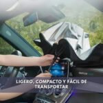 Quitasol Sombrilla Auto Parasol Parabrisas Retráctil Plegable Protección Uv 135x78cm Metal Cromado Térmico Estuche... Lisa Negro - Imagen 8