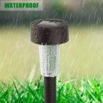 Lampara Luz Solar Recargable Led Jardin Farol Cesped Pasto Negro - Imagen 6