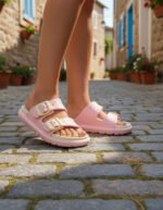 Sandalias Doble Hebilla Niña Goma Eva Rosa Verano Rosa 2829 Uy - Imagen 5