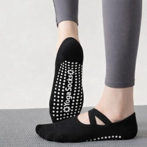 Medias Balerina Antideslizantes Yoga Pilates Gimnasio 36-40 Negro 36-40