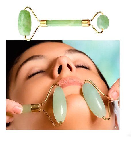 Rodillo Facial Cuarzo Rosa+gua Sha Masaje Facial Antiarrugas Todo Tipo De Piel Día/noche - Imagen 9