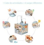 Cubo Didactico Madera Infantil Juguete Encastre Montessori Madera - Imagen 4
