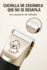 Máquina Cortar Pelo Perro Gato Mascotas Inalámbrica Calidad Dorado Y Negro - Imagen 2