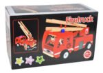 Camión De Bomberos De Madera Con Figura Didáctico Montessori Bombero Rojo - Imagen 2