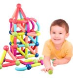 Juego De Bloques Magnéticos 130 Piezas Imantado Construccion 130 - Imagen 2