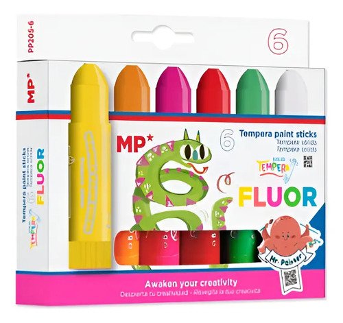 Crayones Témpera Sólida Retráctil X6 Main Paper Piki.uy - Imagen 7