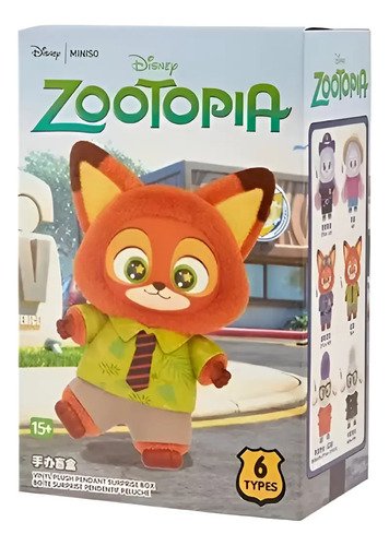 Zootopia Labubu Sorpresa Vinil Plush Pendant Sorpresa Zootopia Naranja