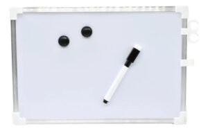 Pizarra Blanca Con Imanes Y Marcador40 X 30 Cm Aluminio Blanco