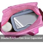 Lonchera Térmica Grande Vianda Conservadora Para Comida Rosa - Imagen 3