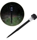 Lampara Luz Solar Recargable Led Jardin Farol Cesped Pasto Negro - Imagen 5