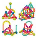 Juego De Bloques Magnéticos 130 Piezas Imantado Construccion 130 - Imagen 5